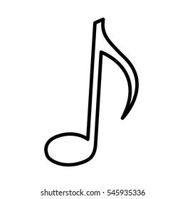 music note isolated icon vector illustration design