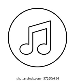music note isolated icon vector illustration design