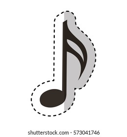 music note isolated icon vector illustration design