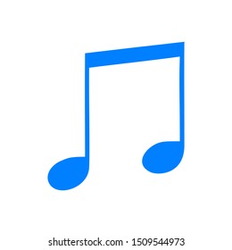 Music note isolated on white background
