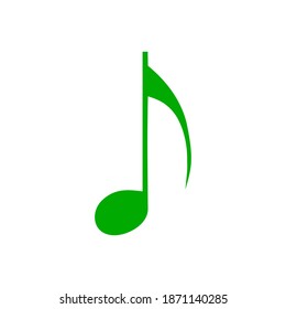 Music note isolated on white background