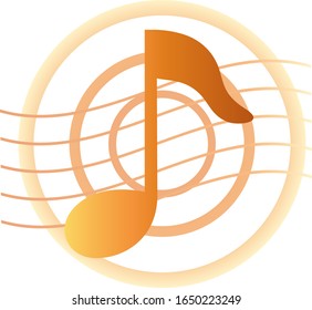 Musik-Notiz, einzelne Vektorillustration-Symbol
