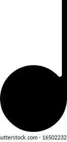 Musik-Notiz, einzelne Vektorillustration-Symbol
