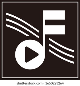 Music note isolated vector icon image