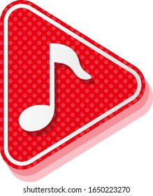 Imagen de icono vectorial aislado de nota musical