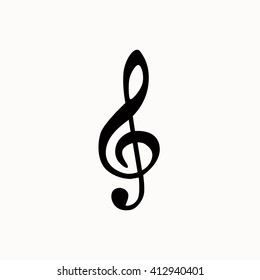 Music note isotated icon. Vector music note silhouette illustration. Concept of melody sign music note. Black music note isotated for your design. Shape of music note isolated.