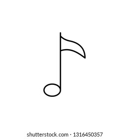music note key outline icon. Signs and symbols can be used for web, logo, mobile app, UI, UX