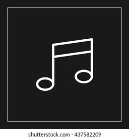 music note line icon