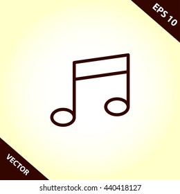music note line icon