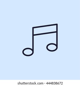 music note line icon