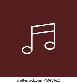 music note line icon