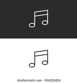 music note line icon
