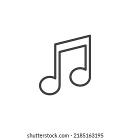 Icono de línea de nota musical. signo de estilo lineal para concepto móvil y diseño web. Icono de vector de contorno de nota musical. Símbolo, ilustración del logotipo. Gráficos vectoriales