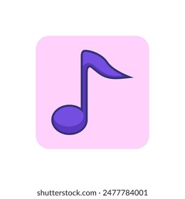 Music note line icon. Melody, musical, playlist. Sound concept. Vector illustration can be used for topics like composing, performance, classical music