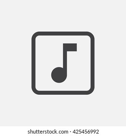 music note line icon, outline vector logo illustration, linear pictogram isolated on white