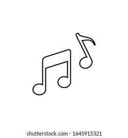 Music note line icon. Vector illustration