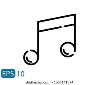 Symbol für die Notenzeile auf weißem Hintergrund. EPS10