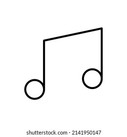 Musik-Note, Vektorsymbol auf weißem Hintergrund