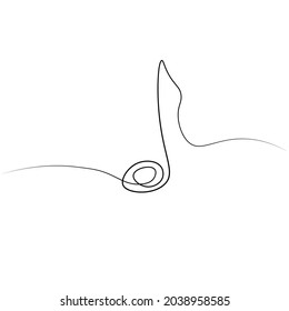 Music note line. Vector illustration	