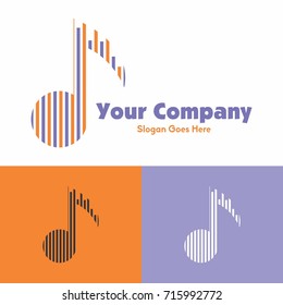 Music Note Logo Design Concept With Colorful Preview