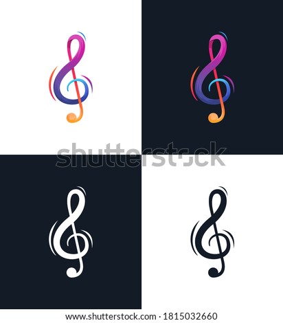 Music Note logo design ready to use Premium Vector