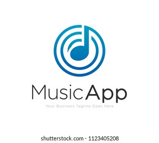 Music Note Logo Design Template Vector