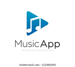 Music Note Logo Design Template Vector
