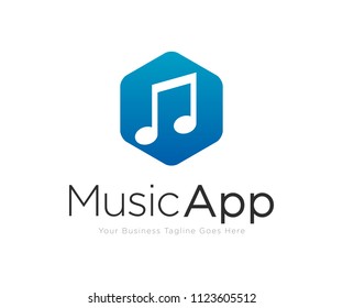 Music Note Logo Design Template Vector