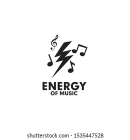 Music note logo design vector illustration template