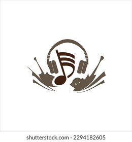 Music Note Logo Design Vector