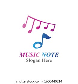 Music note logo icon creative template vector