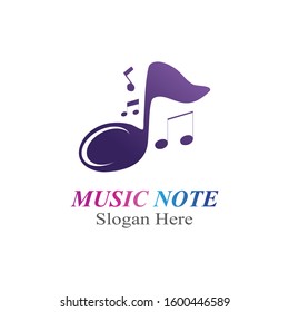 Music note logo icon creative template vector