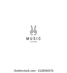 Plantilla de diseño de iconos de logotipo de notas