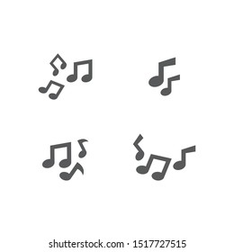 Music note logo icon Vector template