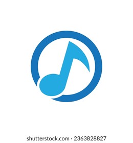 Music note logo icon vector template