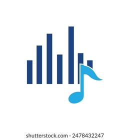 Music note logo icon vector template