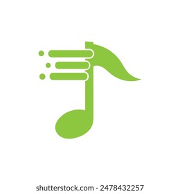 Music note logo icon vector template