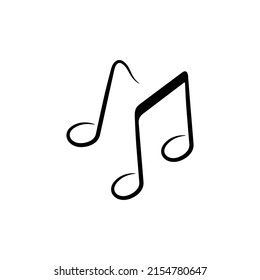 diseño de ilustración de logotipo de notas de música