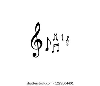 Music note logo illustration icon design 