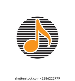 Music note logo images illustration design