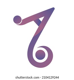 Music note logo with a letter and combined with 6 number or g letter