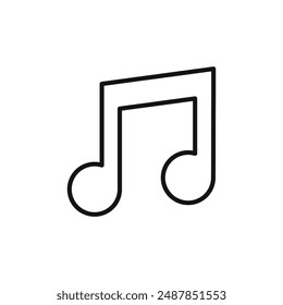 music note logo sign vector outline
