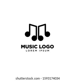 Music Note Logo template, Music icon logo design inspiration