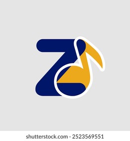 Music Note Logo Template Letter Z