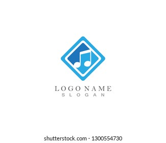 Music Note Logo Template Vector Icon