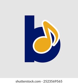 Music Note Logo Template_Letter B