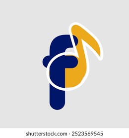 Music Note Logo Template_Letter F