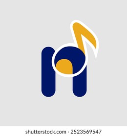Music Note Logo Template_Letter N