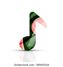 Music note logo. Vector illustration