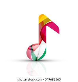 Logo der Musiknote. Vektorgrafik